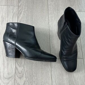 Rachel Comey Mars Black Leather Ankle Booties